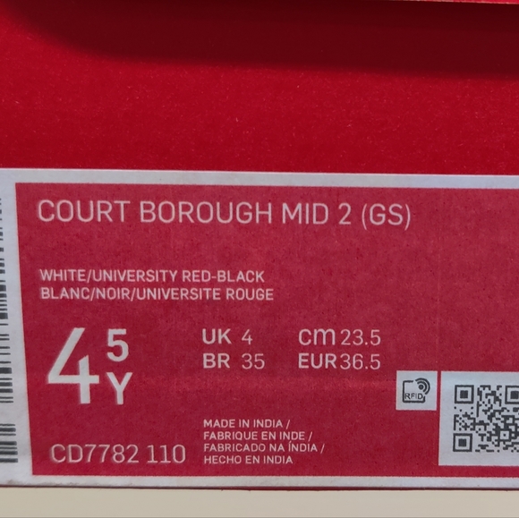 Nike Court Mid 2 (4.5 youth/6 women's) - Picture 3 of 4